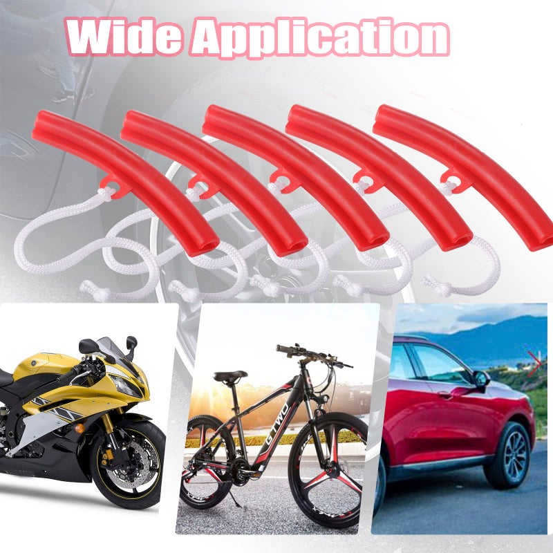 P1TOOLS P1 Tools 5-Piece Wheel Rim Protector Set, Rubber Wheel Changing Rim Edge Savers for a Motorcycle, Car or ATV - Image 5